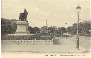Alexandria. - Garden and Monument to Nubat Pacha