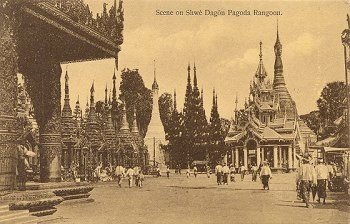 Shrine on Shw Dagn Pagoda Rangoon.