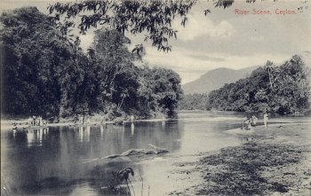 River Scene, Ceylon.