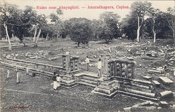 Ruins near Abayaghiri. - Anuradhapura, Ceylon.