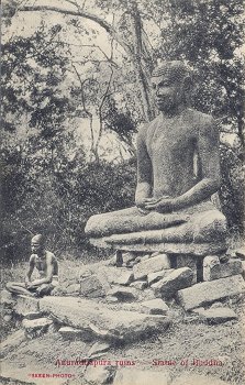 Anuradhapura ruins - Statue of Buddha.