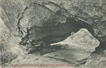 The Buried Cities of Ceylon, Mahindo's Bed, Mahintale, Ceylon