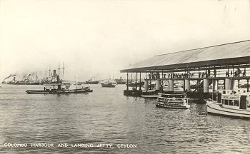 Colombo Harbour and Landing Jetty, Ceylon