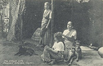 16 - The Village Life. Pleasant Idleness, Ceylon
