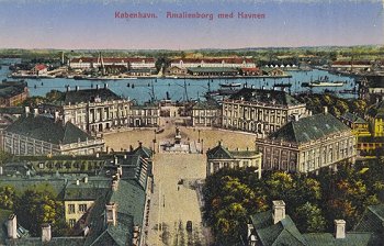 Kbenhavn. Amalienborg med Haven
