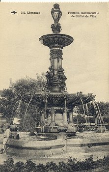 212. Limoges Fountaine Monumentale de l'Htel de Ville