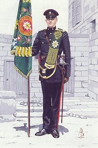 Ensign with the Regimental Colour