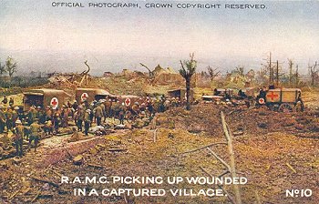 R.A.M.C. Picking up Wounded in Captured Village. No. 10