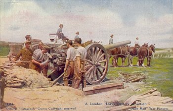 104. A London Heavy Battery in action