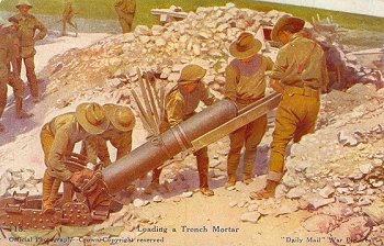 115. Loading  a Trench Mortar