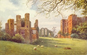 Kenilworth Castle, The Ruins from the Ramparts.