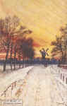 A Winter Sunset at Wimbledon Common.
