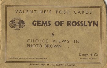 "Valentine's Post Cards Gems of Rosslyn 6 Choice Views in Photo Brown Design 4152"