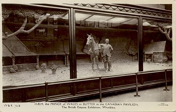 W&K No. 5 H.R.H. the Prince of Wales in Butter in the Canadian Pavilion. The British Empire Exhibition, Wembley.